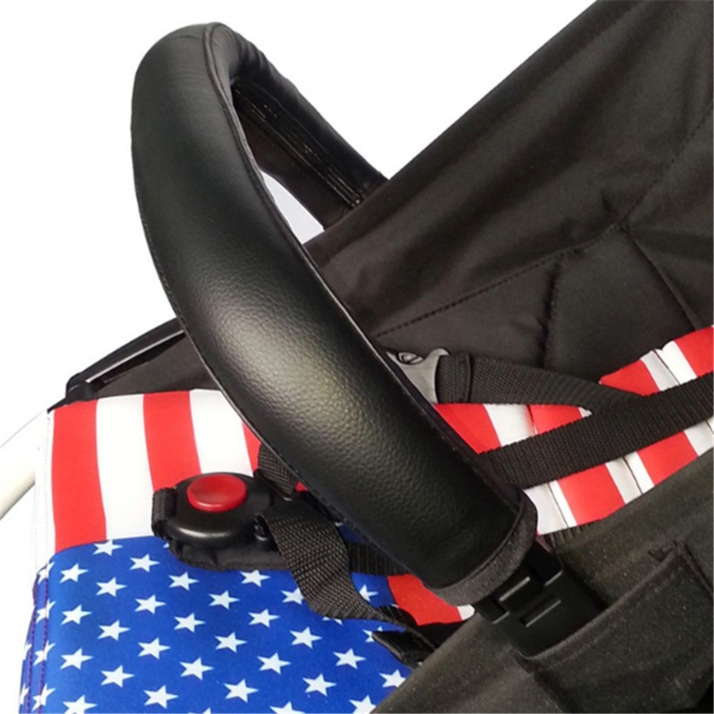 Universal Baby Stroller Handle Glove Leather Handle Cover with Zipper Handle Protection Sleeve