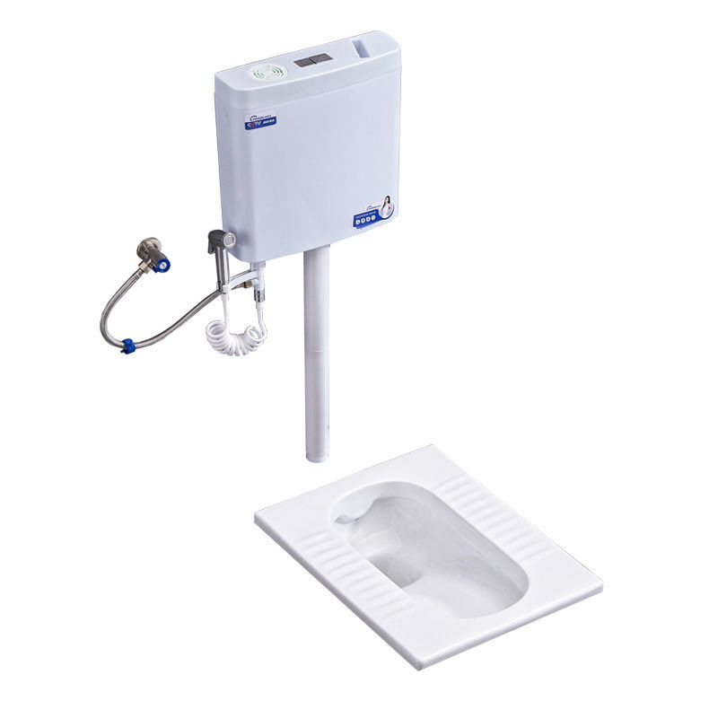 Ingeniería cuclillas pan urinario desodorante inodoro cuclillas pan tanque de agua traje de baño orinal de cerámica image 7