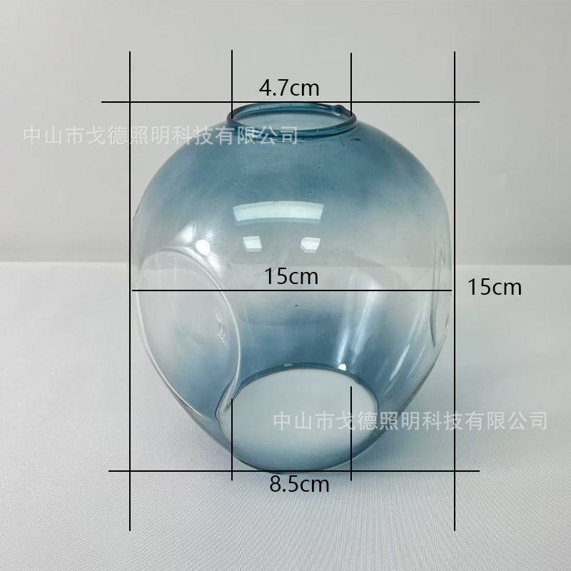 골판지 폼이 있는 오목 및 볼록 그라데이션 블루 D15cm
