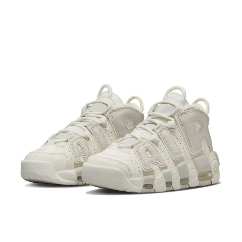 Gran explosión de aire almohadilla de palma completa negro y blanco zapatos de baloncesto de cuero casuales resistentes al desgaste versátiles para hombres y mujeres al aire libre. image 5