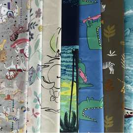 现货100D数码印花四面弹 梭织透气耐磨运动服户外服装面料