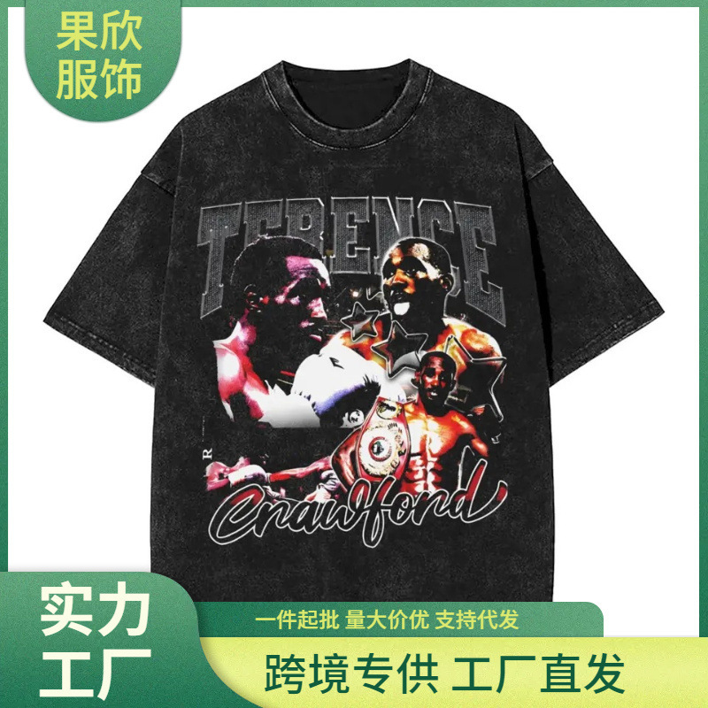 Vintage Terence Crawford Boxing Champion American Boxer T-Shirt for Men, Round Neck, 100% Pure Cotton Vintage Terence Crawford Boxing Champion American Boxer T-Shirt for Men, Round Neck, 100% Pure Cotton