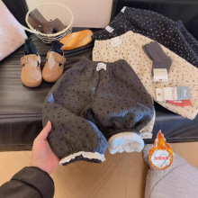 【校园神裤】加绒加厚380克重女童秋冬季韩系碎花休闲百搭灯笼裤