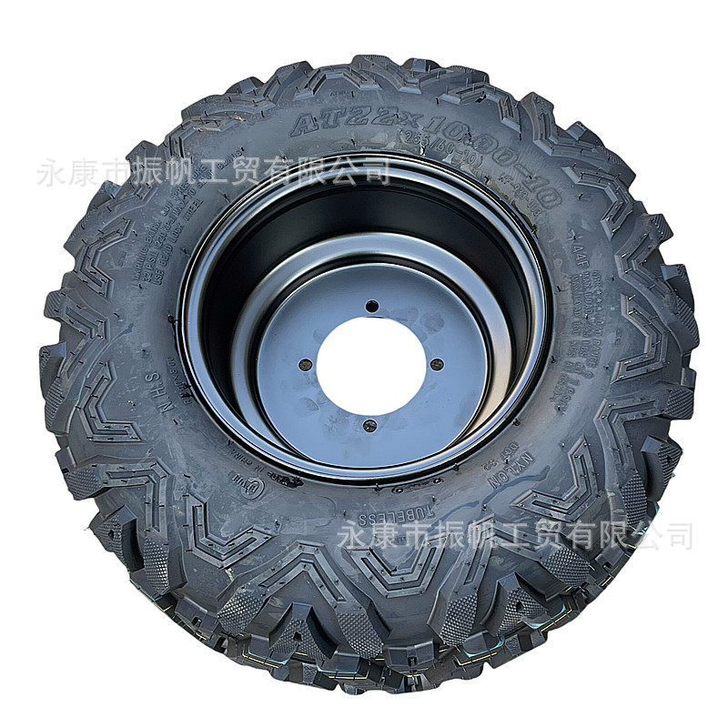 Atv Four-Wheel Beach Vehicle Accessories, Go-Kart Modification 22X 10-10inch Iron Wheel Hub A-Shaped 6-Layer Off-Road Tire