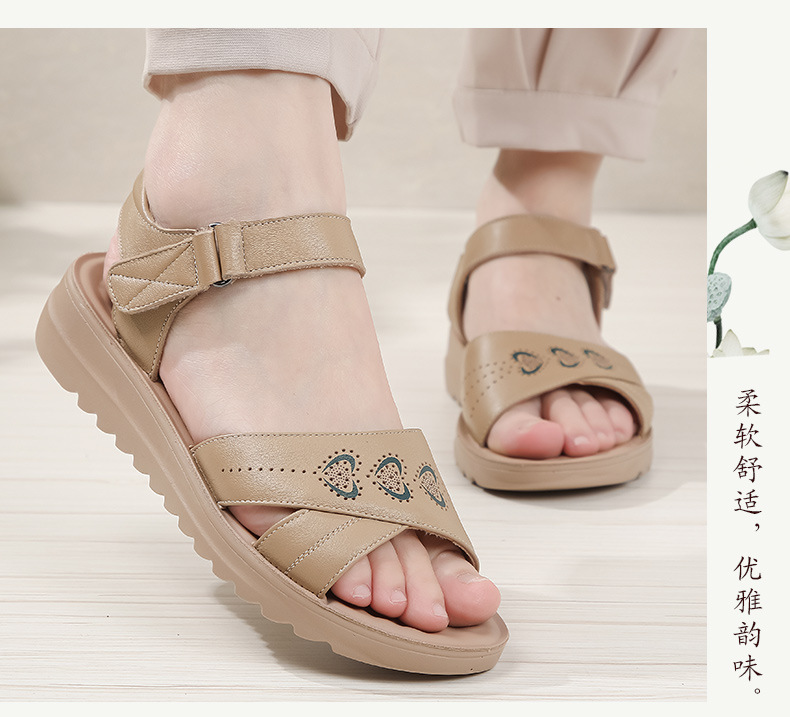 C4628 1120K GIÀY DÉP SANDAL NỮ RUITDT ĐẾ MỀM MÙA HÈ TRUNG NIÊN THOÁNG KHÍ GIÀY DÉP NỮ DA BÒ G04 SẢN PHẨM MỚI