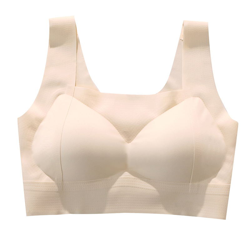 Seamless belleza espalda push-up ropa interior pecho-recogida fija de una sola pieza Sujetador deportivo chaleco-estilo inalámbrico sueño sujetador