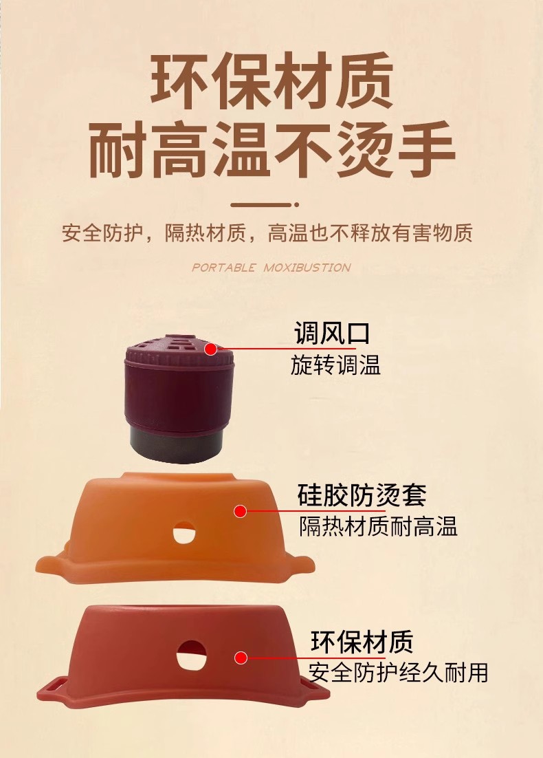 Thunder Fire Moxibustion Box Portable Ai Jiu Tool for Knees Abdomen and Full Body Home Use key features