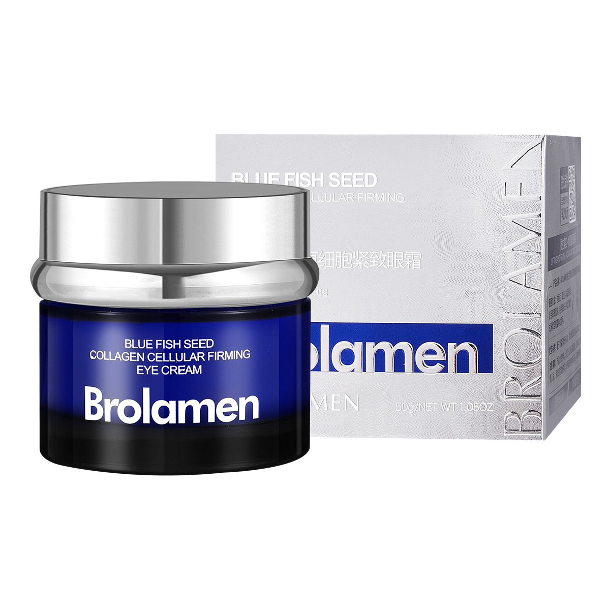 Berramen Blue Fish Crop Creme Eye Firming, hidratante, antiarrugas, estiramiento, atenuación, líneas finas, fabricantes de cuidado de la piel