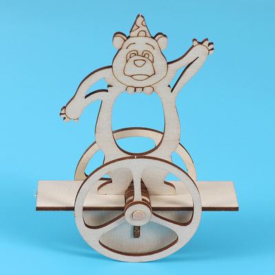 Children's Science and Technology Handmade Small Production of Non-Falling Bears and Tumbler Kindergarten Fun Science Experiments Educational Toys and Teaching Aids
