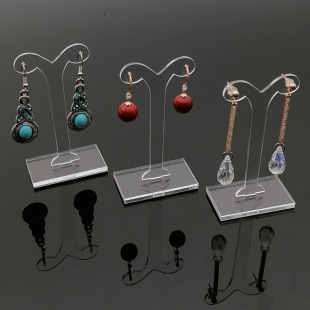 Acrylic Bean Sprout-Shaped Earrings Ear Studs Display Stand Jewelry Display Props Earrings Jewelry Shelf Display Rack