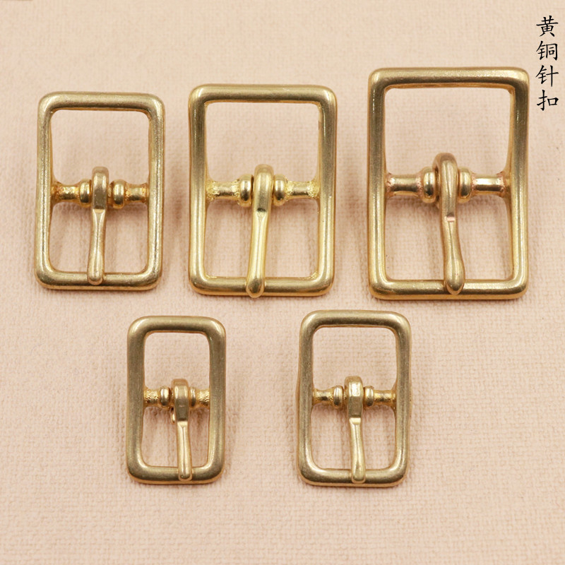 黄铜包带扣纯铜皮带扣 日字针扣肩带调节扣 箱包皮具diy五金配件