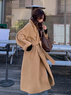 Woollen cloth overcoat senior Mid length version 2022 Autumn and winter Imitation wool overcoat Korean tender Fur coat