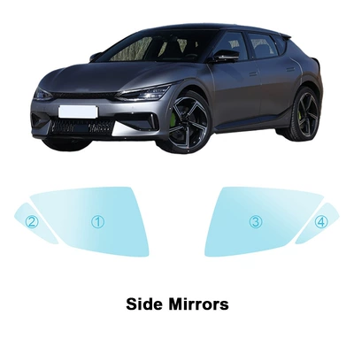EV6 GT TPU invisible | Automotive Film - tpu-transparent-protective-film-kia-ev6-gt-series-rearview-mirror-tpu-protective-film
