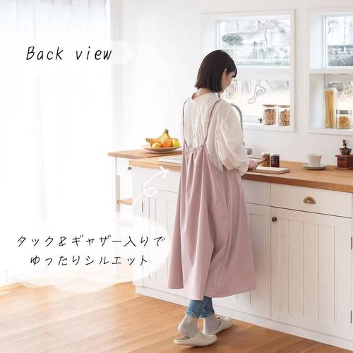 外贸亚马逊跨境棉麻圆领大摆吊带可调节围裙美甲花艺奶茶围腰兜