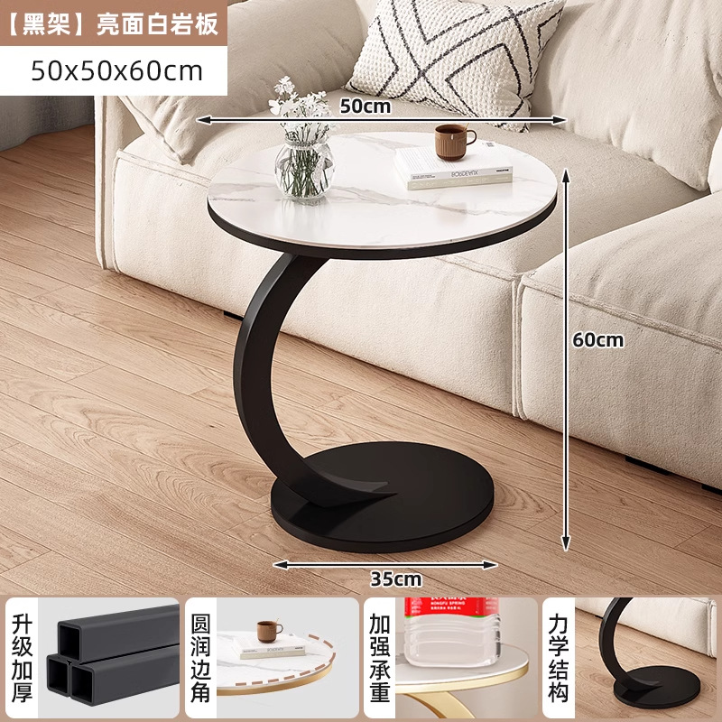 [광택 흰색 슬레이트] 직경 50CM + 검정색 프레임