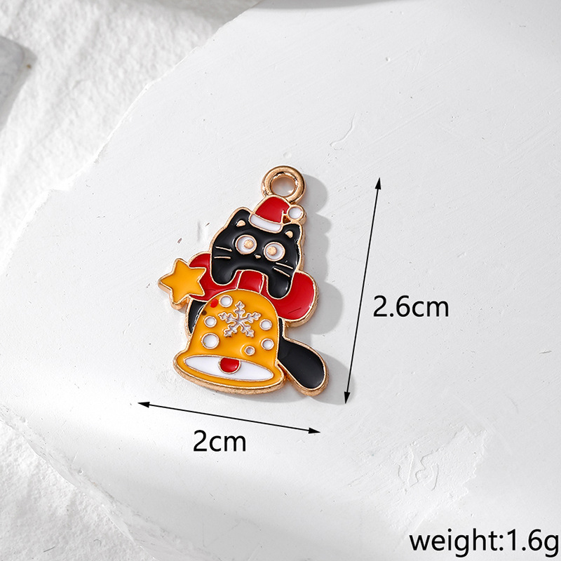 12g Weight Pendant Jewelry Making Type DIY Jewelry Accessories Classification 10 PCS/Package Quantity Alloy Material Christmas Festival Santa Claus Pattern Enamel Design Cartoon Style Style 10 PCS/Package Alloy Santa Claus Pendant 11