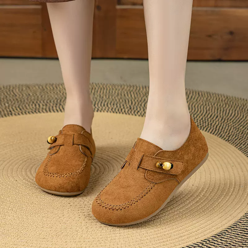 复古勃肯鞋女款2026春季新款休闲舒适妈妈鞋软底百搭不累脚单鞋女