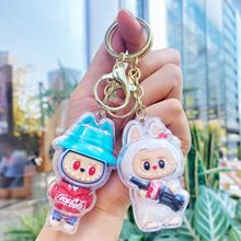爆款亚克力拉布布钥匙扣labubu公仔挂件礼品批发儿童学生盲盒潮玩