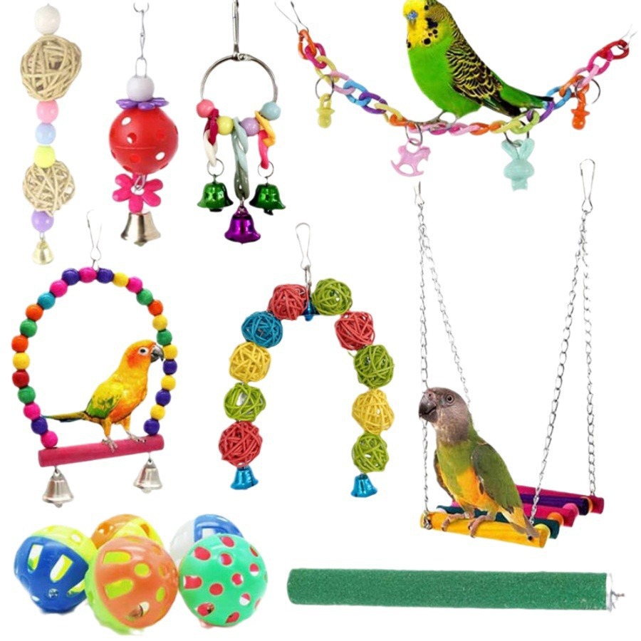 Juegos de juguetes de pájaros explosivos transfronterizos de artículos de pájaros roer y tirar juguetes de pájaros para aliviar el aburrimiento escaleras columnas juguetes de loros image 5
