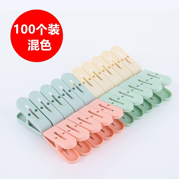 Upgraded thickened clothespins [pack of 100] mixed colors