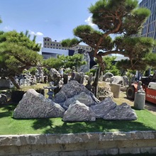 雪浪石切片组合泰山石室内中式枯山水造景观石庭院别墅户外假山石