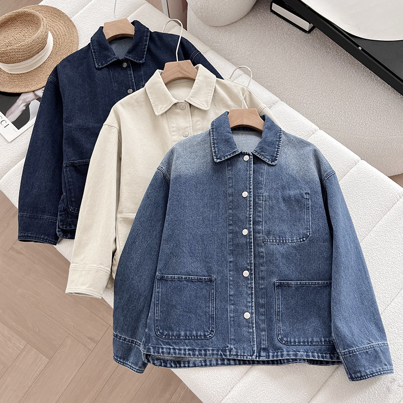 Autumn 2024 New Fashion Casual Retro Loose Slim Denim Coat Women's Jacket Top Jacket 469777 Autumn 2024 New Fashion Casual Retro Loose Slim Denim Coat Women's Jacket Top Jacket 469777
