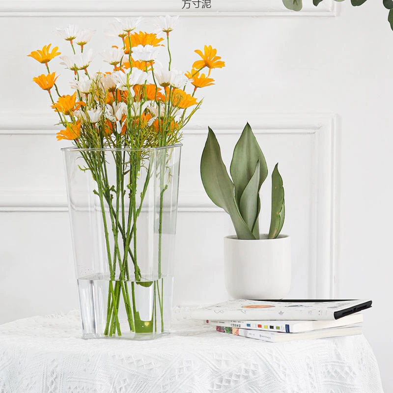 Прозрачные акриловые цветочные ведра для пробуждения дома цветочный магазин