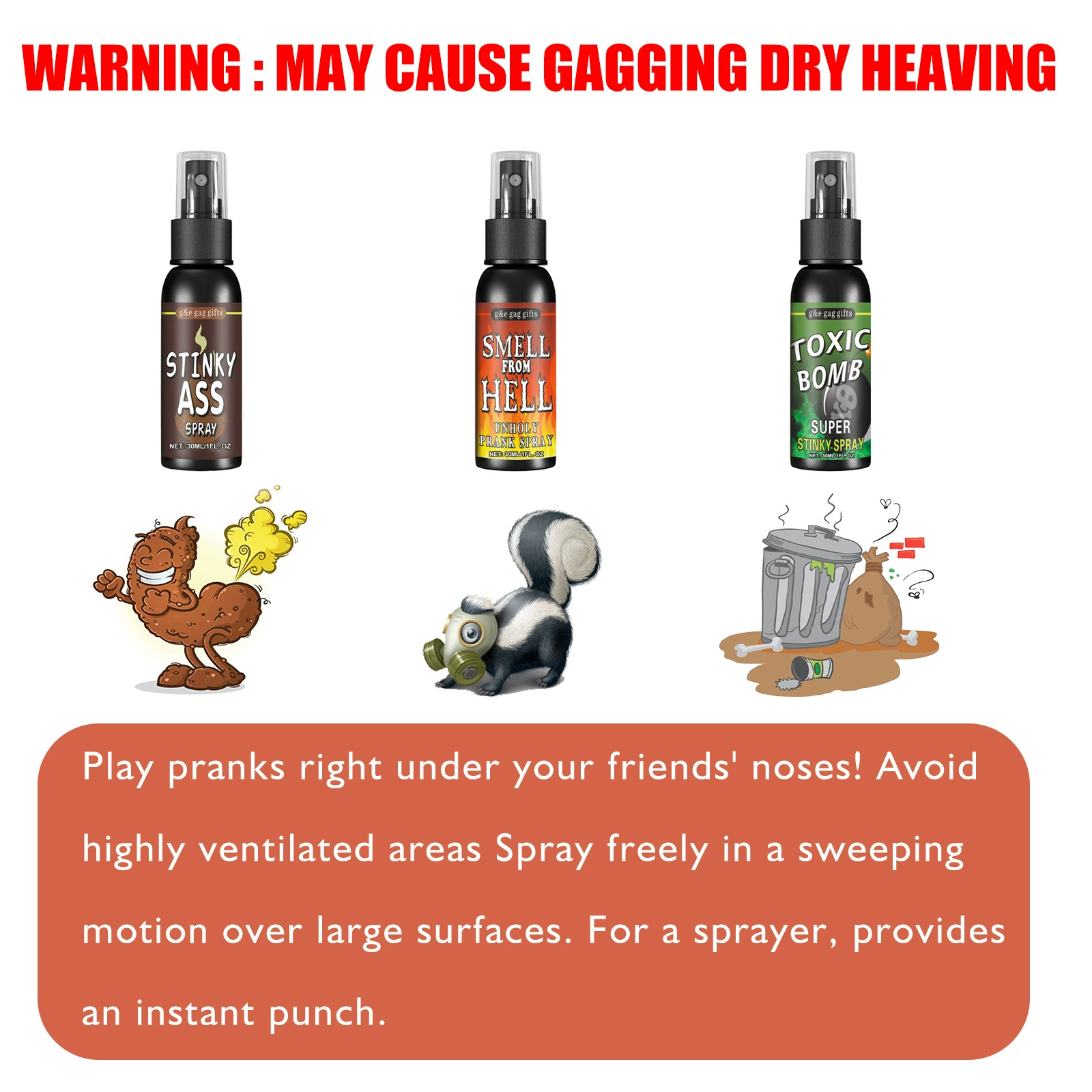 Спрей Jue-Fish Fart Spray Запах поддельных игрушек для всего человека Развлечения для всего человека Запах какашек Адский запах Запах бомбы