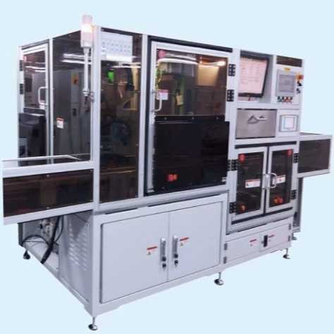 Сборка датчика давления, сервопривод, заклепка и тестирование, сортировочная машина