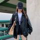 Leather Men's Coat Pu Leather Jacket Couple Clothes Spring and Autumn Parker Loose Large Size Motorcycle Clothes Fashionable Handsome