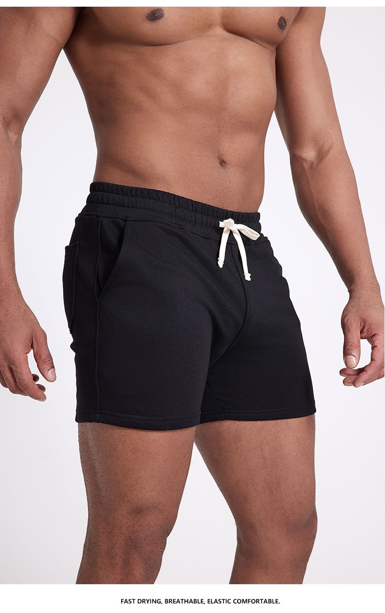 Summer New Men's Three Quarter Length Shorts For Running Training Squats Elastic Casual Sports Pants_viptrois.com