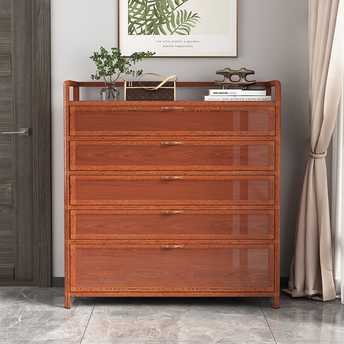 Factory Wholesale Aluminum Alloy Shoe Cabinet Simple Assembly Space-saving Household Outdoor Balcony Shoe Cabinet Storage Cabinet Locker