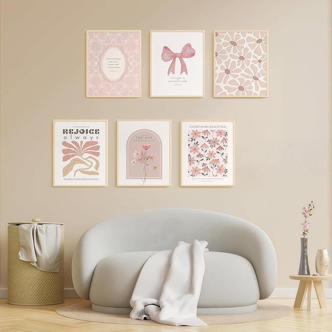 Cross-Border Amazon Temu Bow Plant Flower Art Poster Background Wall Bedroom Living Room Decorative Art Painting