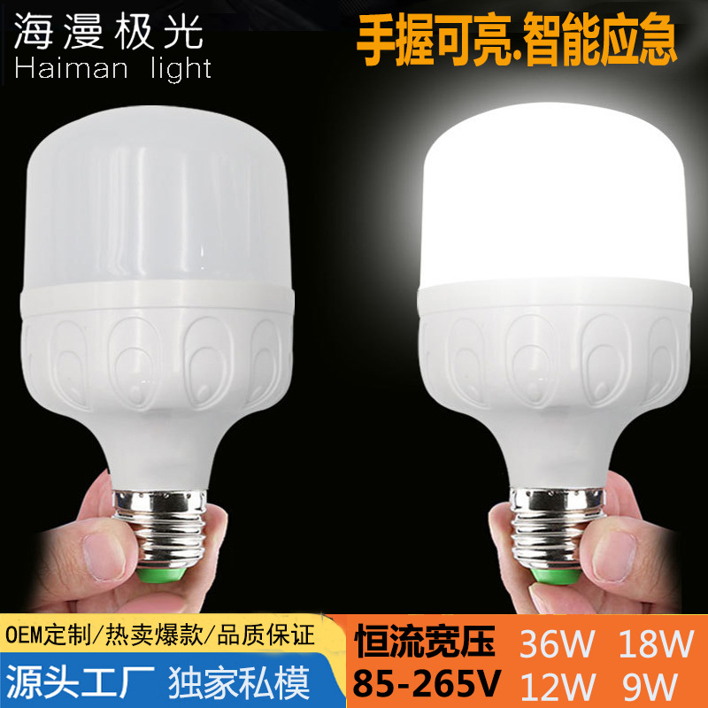 Bombilla led iluminación del hogar granja falla de energía bombilla de emergencia luz mercado nocturno puesto de luz bombilla brillante al por mayor