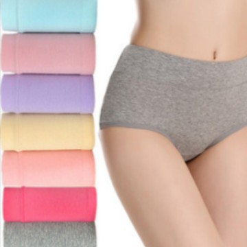 Ropa interior de mujer 95 algodón color sólido estilo coreano chica transpirable más tamaño Mediados de cintura ropa interior estudiante