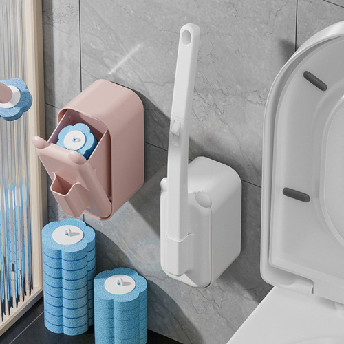 The same type of punch-free wall-mounted disposable toilet brush, home bathroom cleaning replacement head, disposable toilet brush