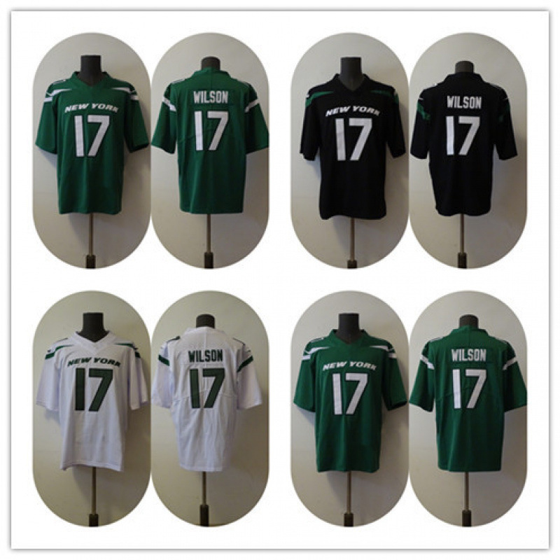 Nfl Football Jersey Wholesale Jets No. 17 Wilson Embroidered Jersey Export Football Jersey