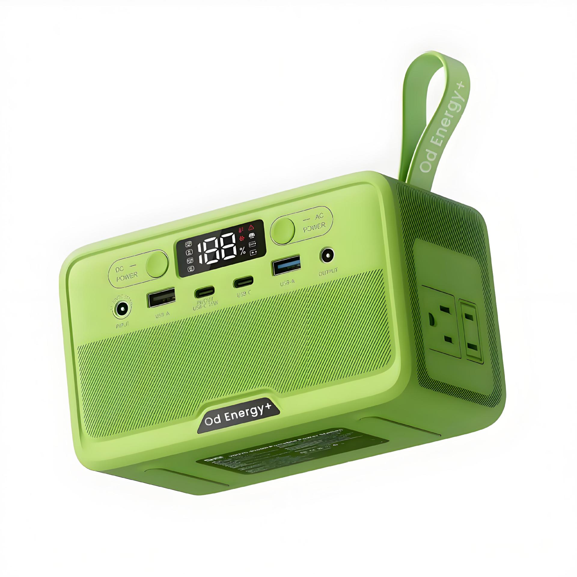 100W fuente de alimentación de almacenamiento de energía solar portátil fosfato de hierro de litio fuente de alimentación móvil al aire libre fuente de alimentación de almacenamiento de energía de reserva para vehículos