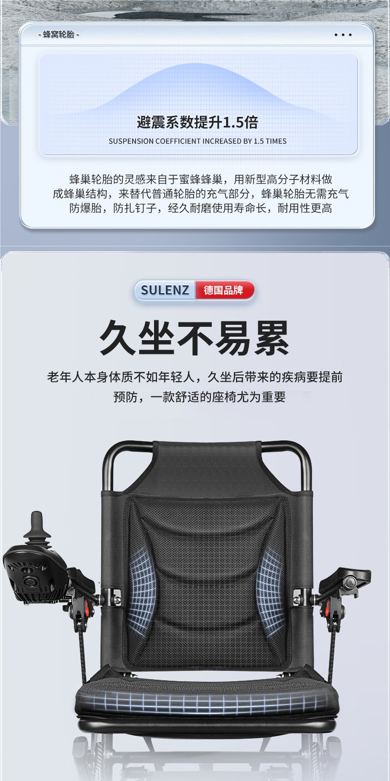 Shulunshi electric wheelchair is a lightweight, foldable, intelligent, fully automatic, ultra-light four-wheel mobility vehicle for the elderly and disabled