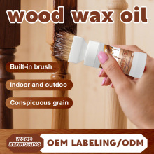 跨境新品家具翻新护理半透明水性木蜡油自带毛刷多色木器保护涂层