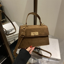 磨砂上班通勤个性复古小方包女简约纯色韩版ins风新款潮流斜挎包