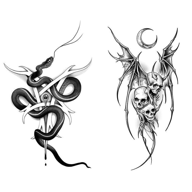 Herbal waterproof retroreflective tattoo stickers, long-term effect, print
