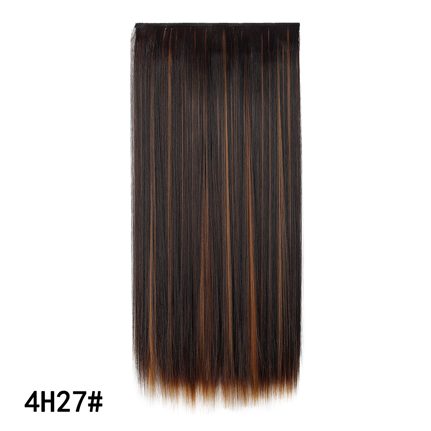 Extensión de Cabello Liso Largo de 5 Clips, Fibra de Alta Temperatura, Sin Costuras image 47