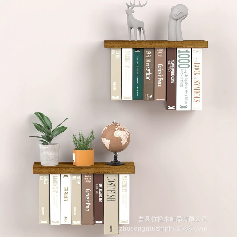 Настенный стеллаж для хранения, бытовая подвесная книжная полка, перегородка, декоративная стойка для хранения в стиле ретро, стеллаж для хранения журналов, прямоугольная