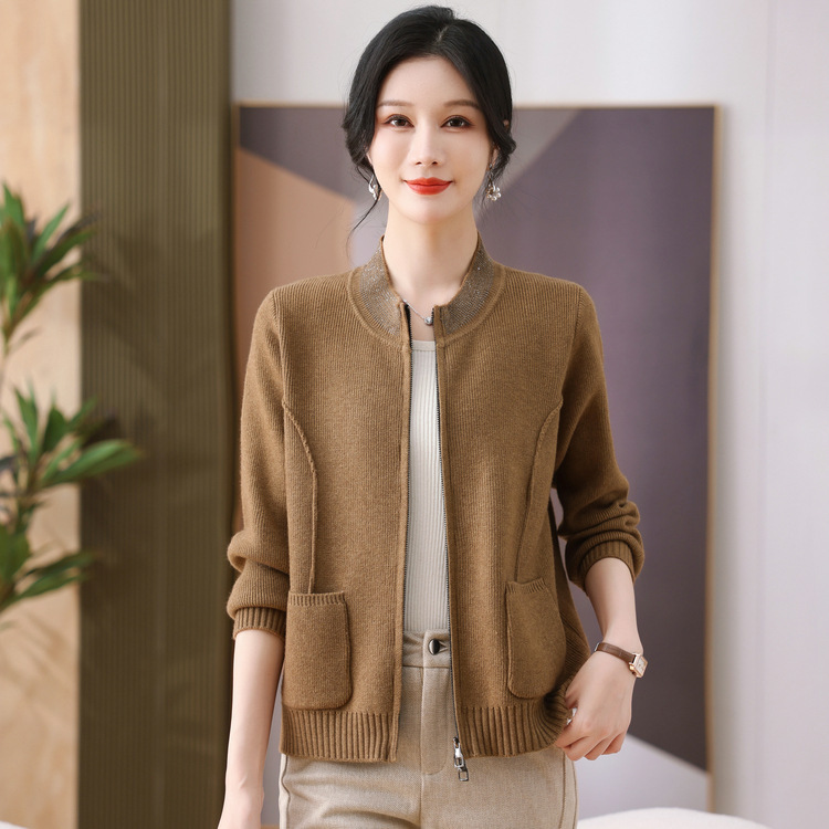 2025新款洋气中老年女装加厚毛衣外套中年妈妈秋装针织上衣服|undefined