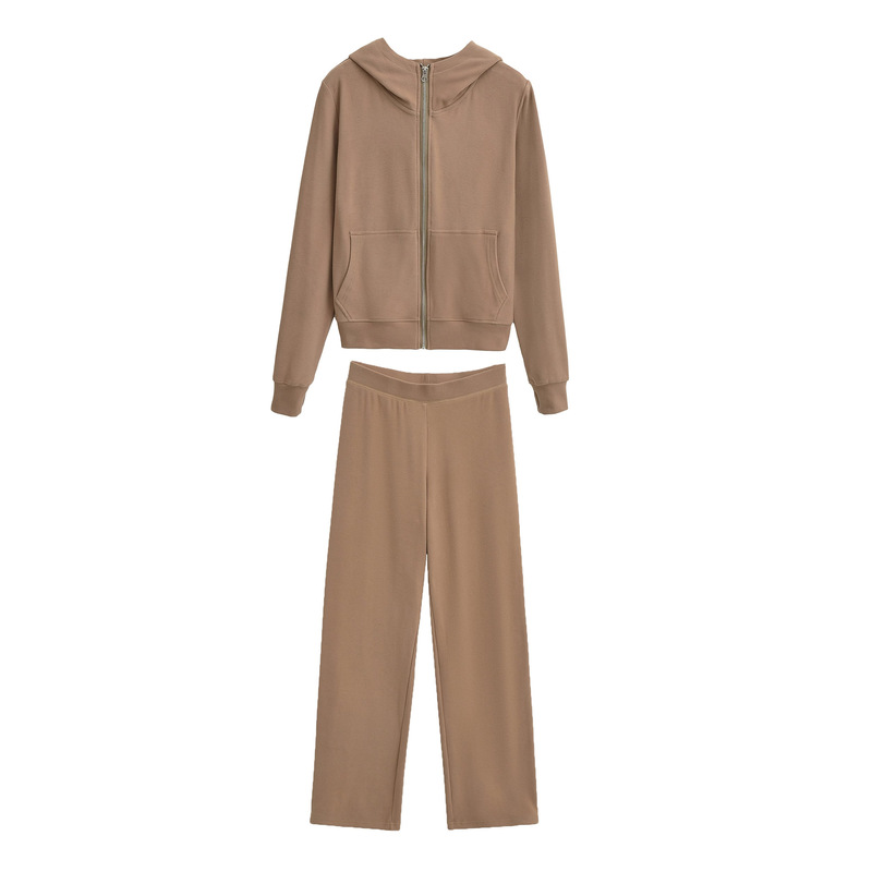 Autumn Airport suit German Velvet Hooded Sweatshirt Jacket/Sports Pants Casual Pants Real Wear Lazy Two-Piece New