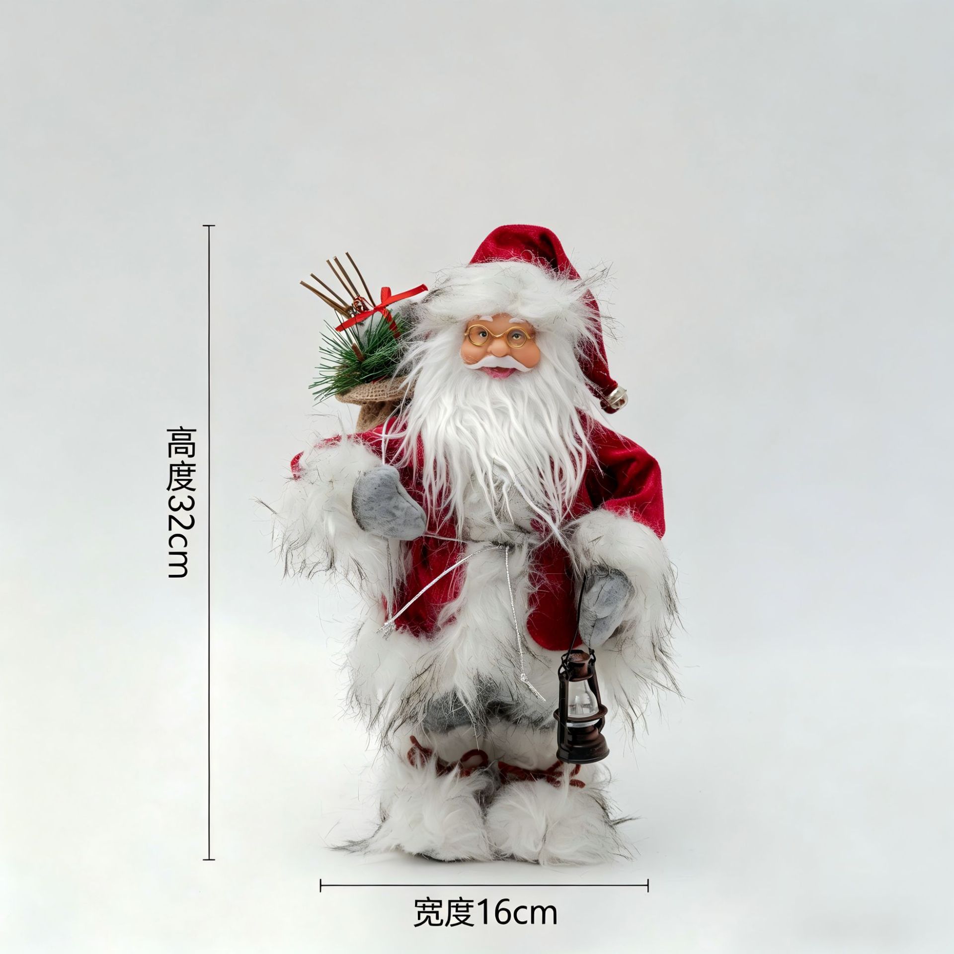 Navidad transfronteriza Muñeca de Papá Noel de 12 pulgadas Postura de pie Muñeca de Papá Noel Decoración de la ventana Regalos image 34