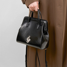 2025新款小众设计感牛皮双肩包女小型小包时尚通勤背包真皮手提包