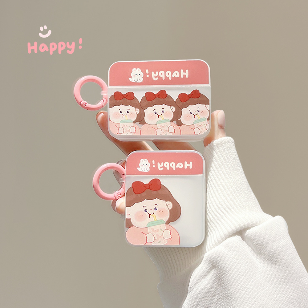 Fruta té chica para Apple AirPods2 funda protectora suave PRO 2 auricular Bluetooth caso 3 Generación de silicona suave lindo