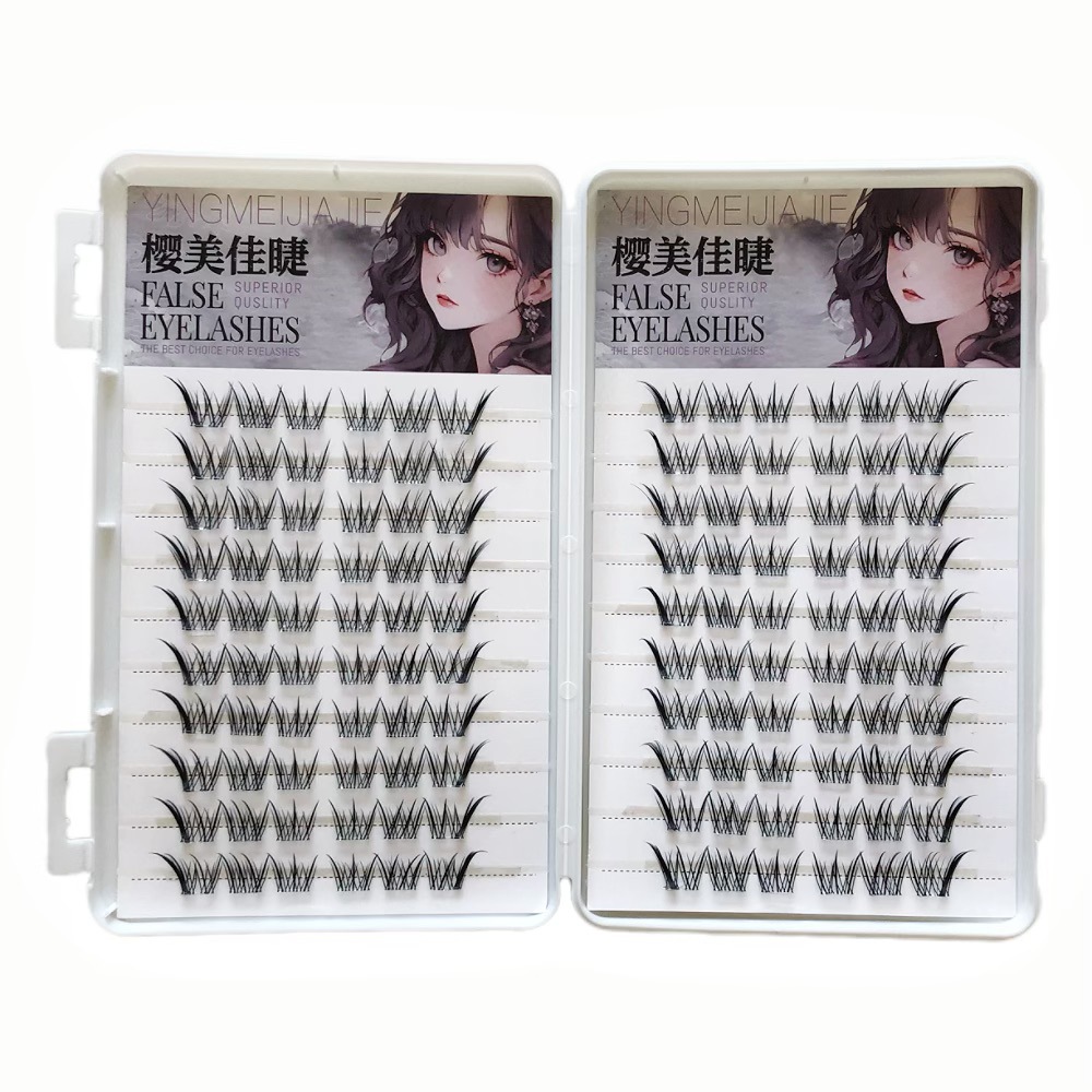 Xiaofu Pill False Lashes Sin Glue Nuevo producto en el espejo Elongación Natural Segmental Simulación Injerto False Lashes image 6